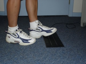 Feet on interactive metronome